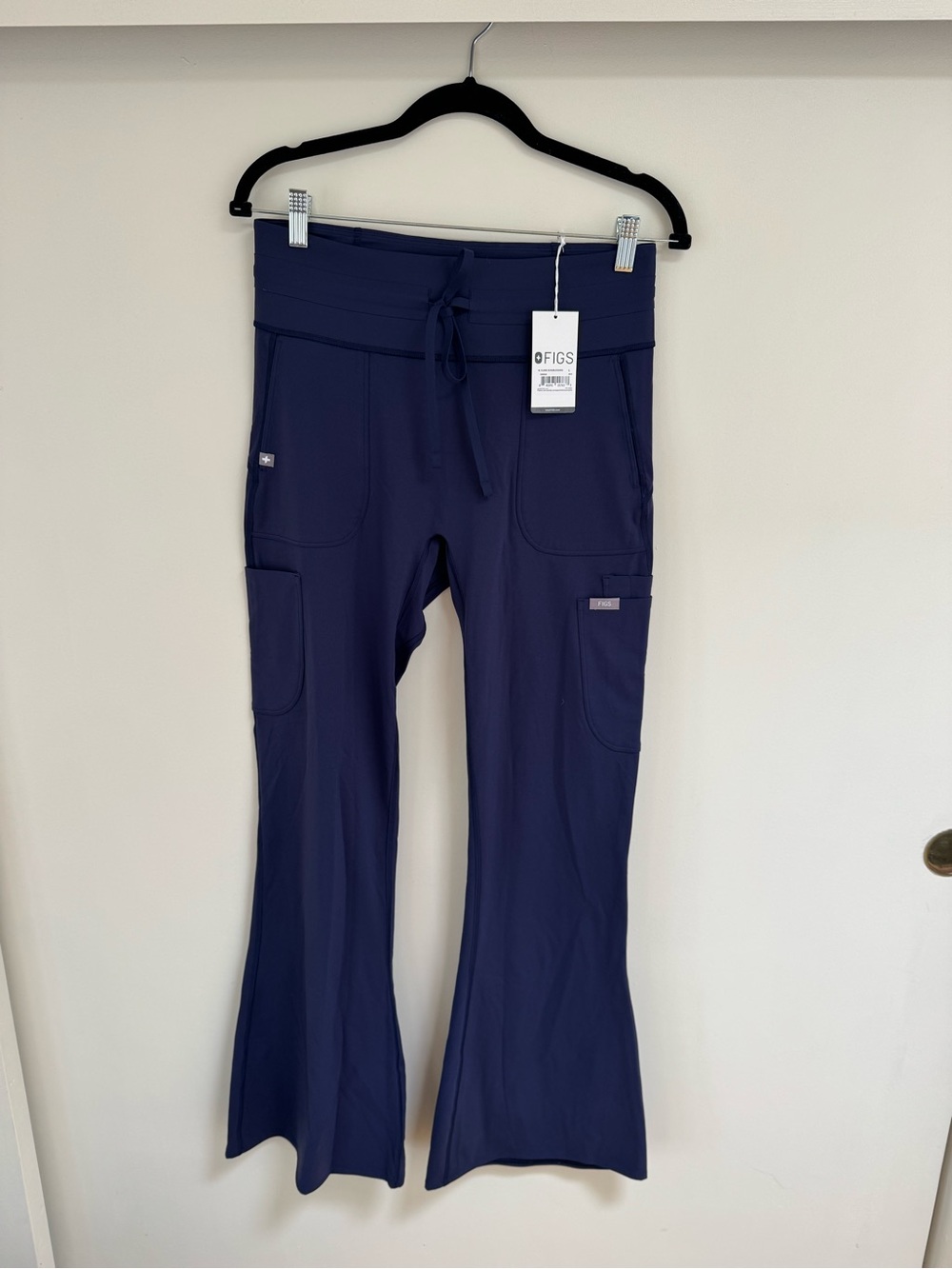 Women's Navy High Waisted Seville Flare - ScrubLegging™ - L / Navy